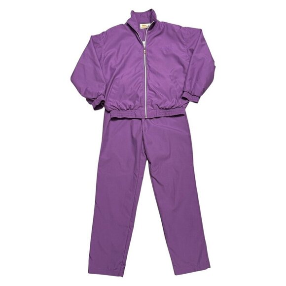 VINTAGE MGM GRAND Las Vegas Casino Lilac Purple Retro 90s Track Suit Set Medium - Picture 1 of 7